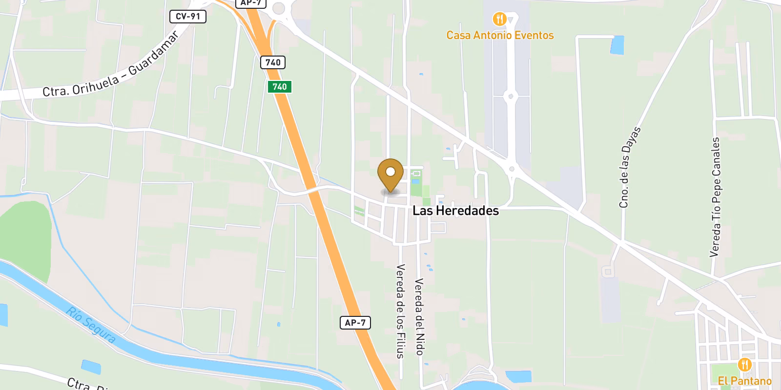 Mapa — Villa en Heredades, Almoradi