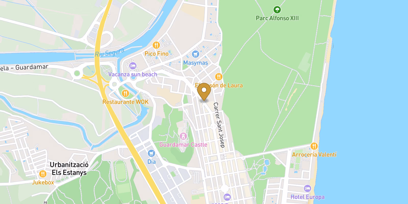 Mapa — Apartamentos de nueva construcción en el centro de Guardamar del Segura, Costa Blanca