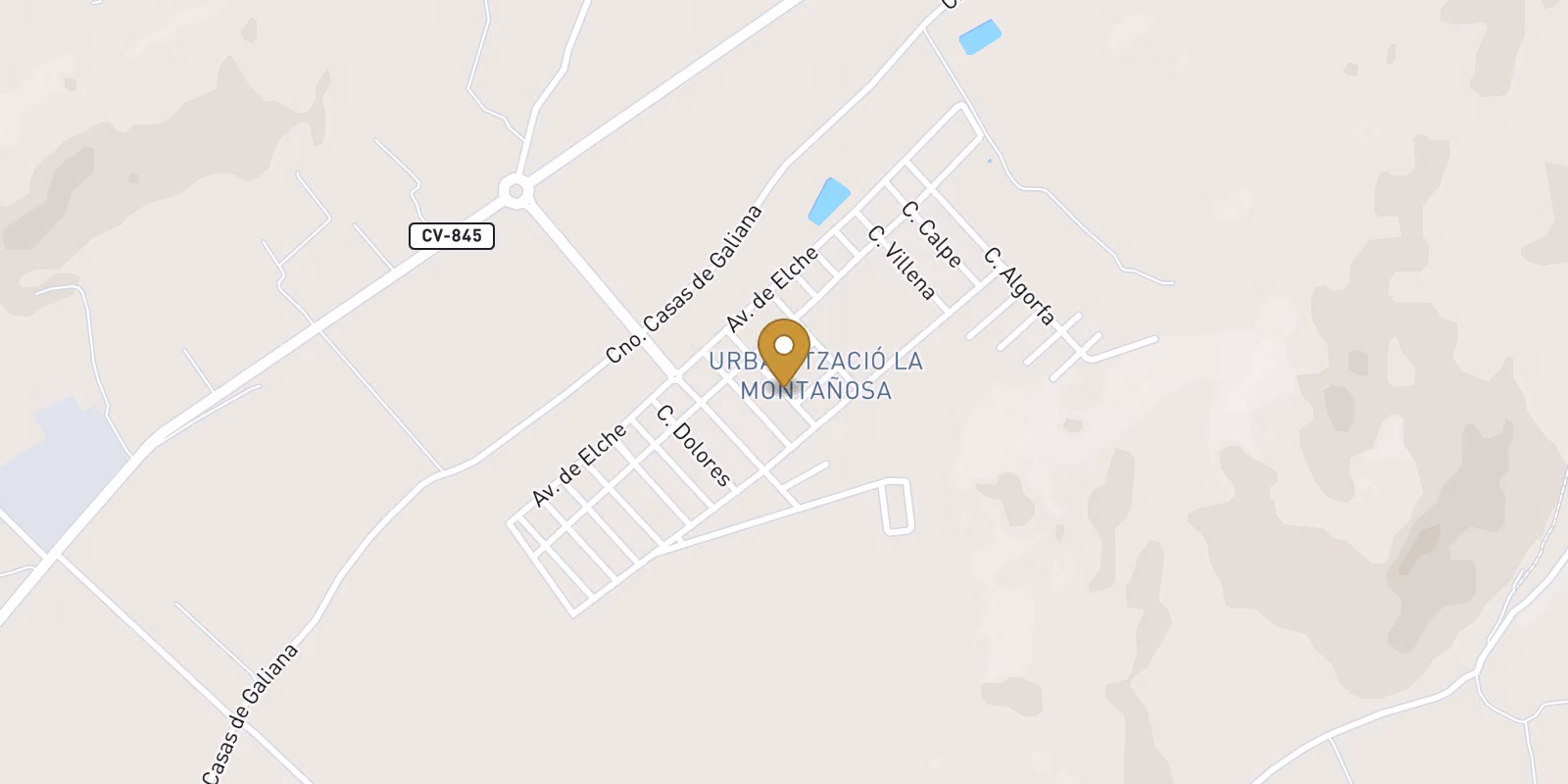 Mapa — Villas en Urbaniz La Montañosa, Hondón de las Nieves