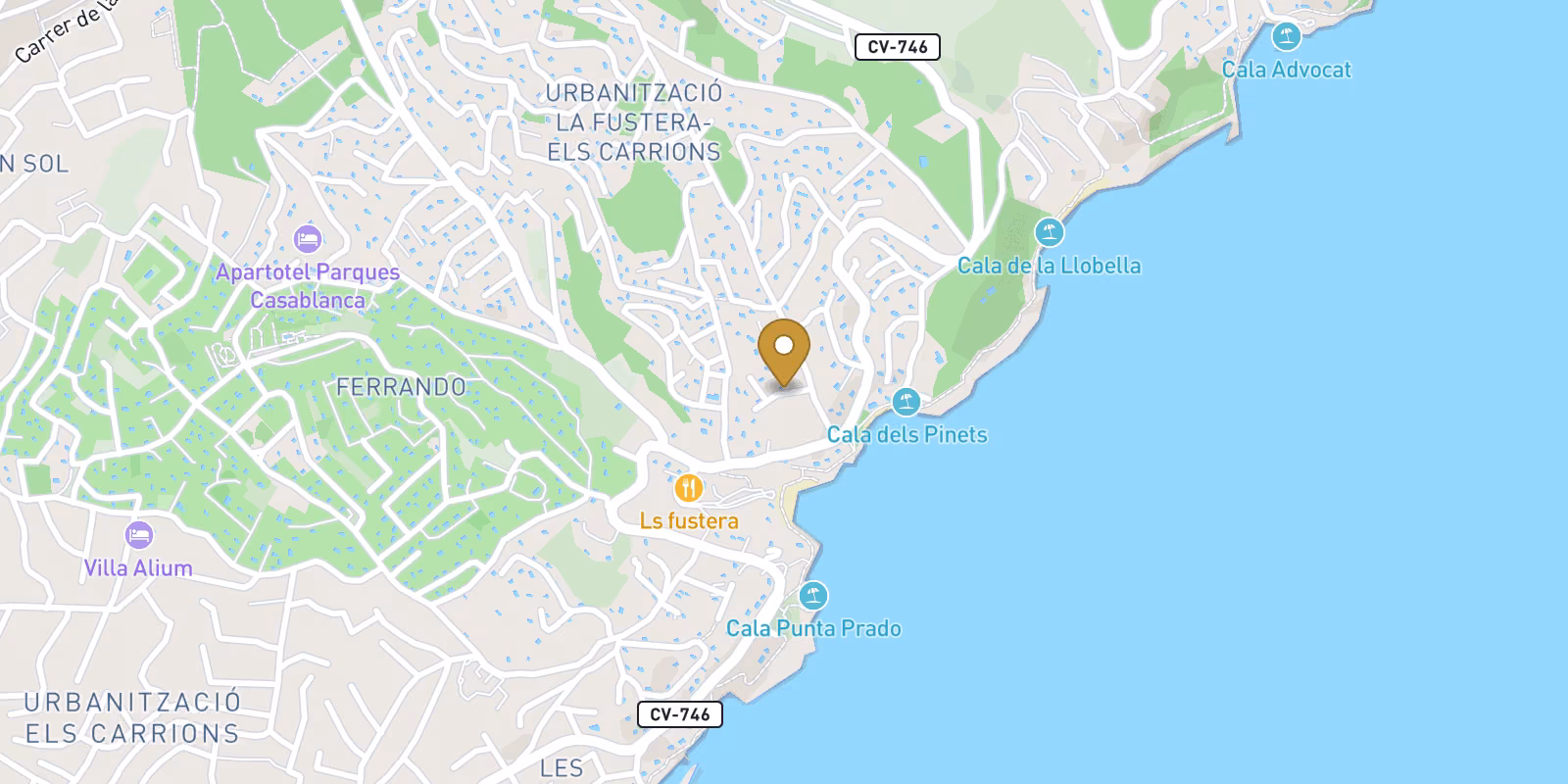 Mapa — Villa en Cala de la Fustera, Benissa