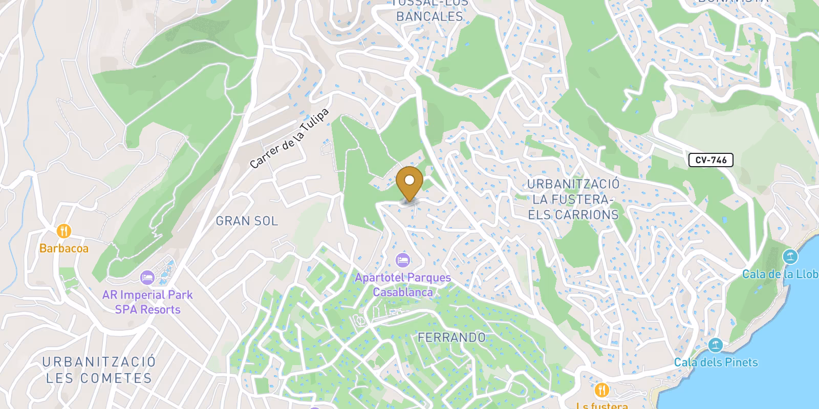 Mapa — Villa en La Fustera, Benissa