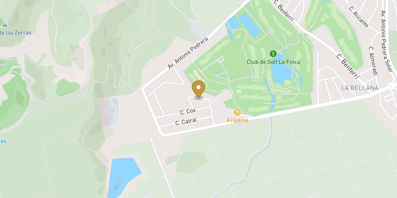 Mapa — Adosados y bungalows en La Finca Golf, Algorfa