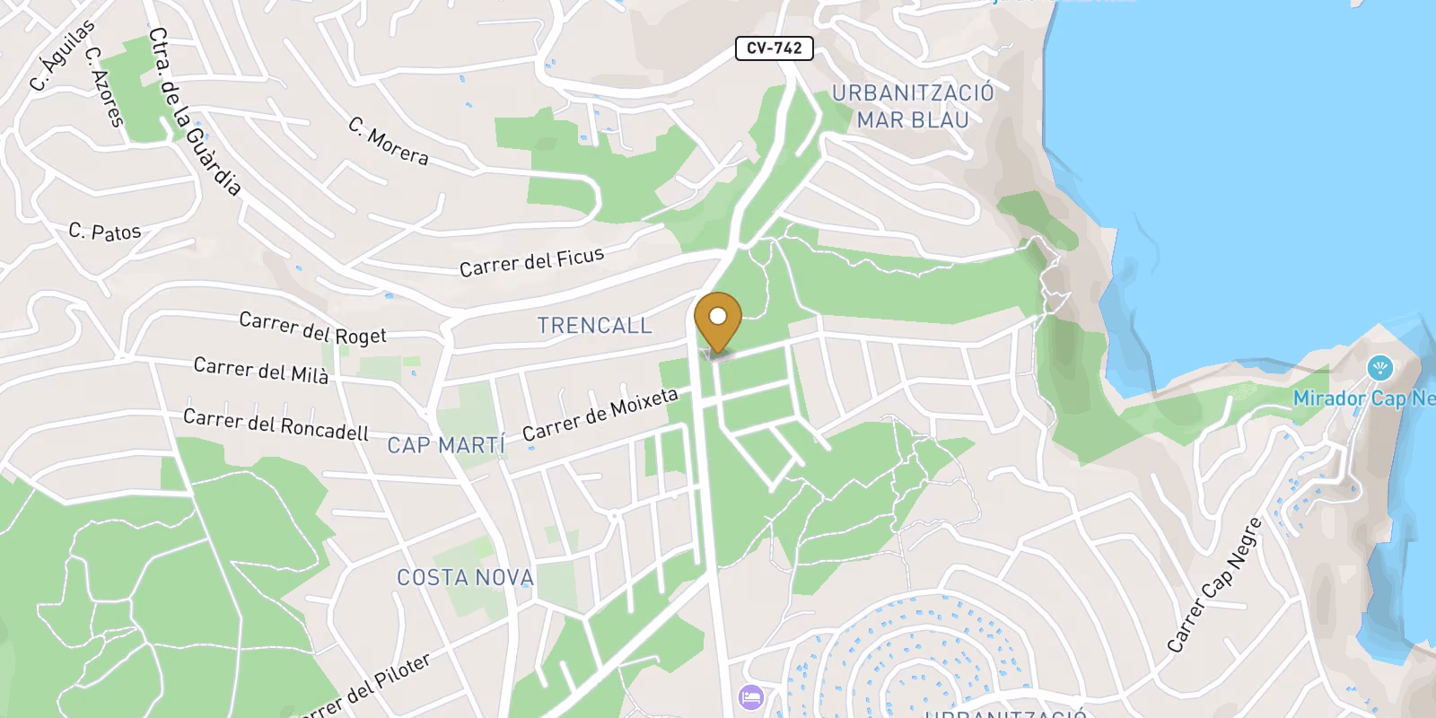 Mapa — Villas en La Cala, Jávea Xàbia