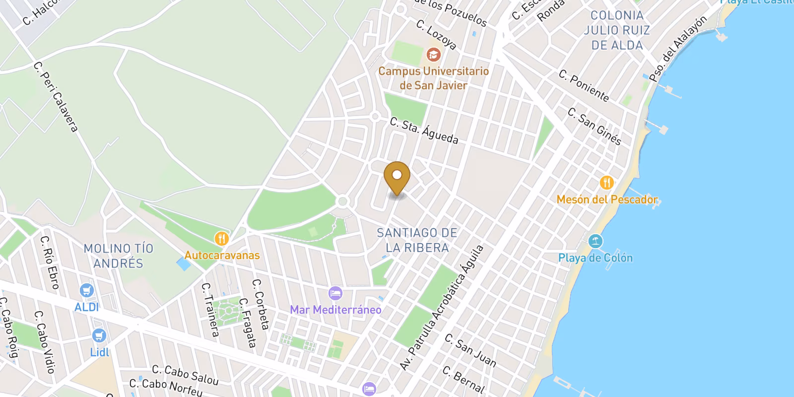 Mapa — Modernas villas de nueva construcción cerca de la playa en Santiago de la Ribera