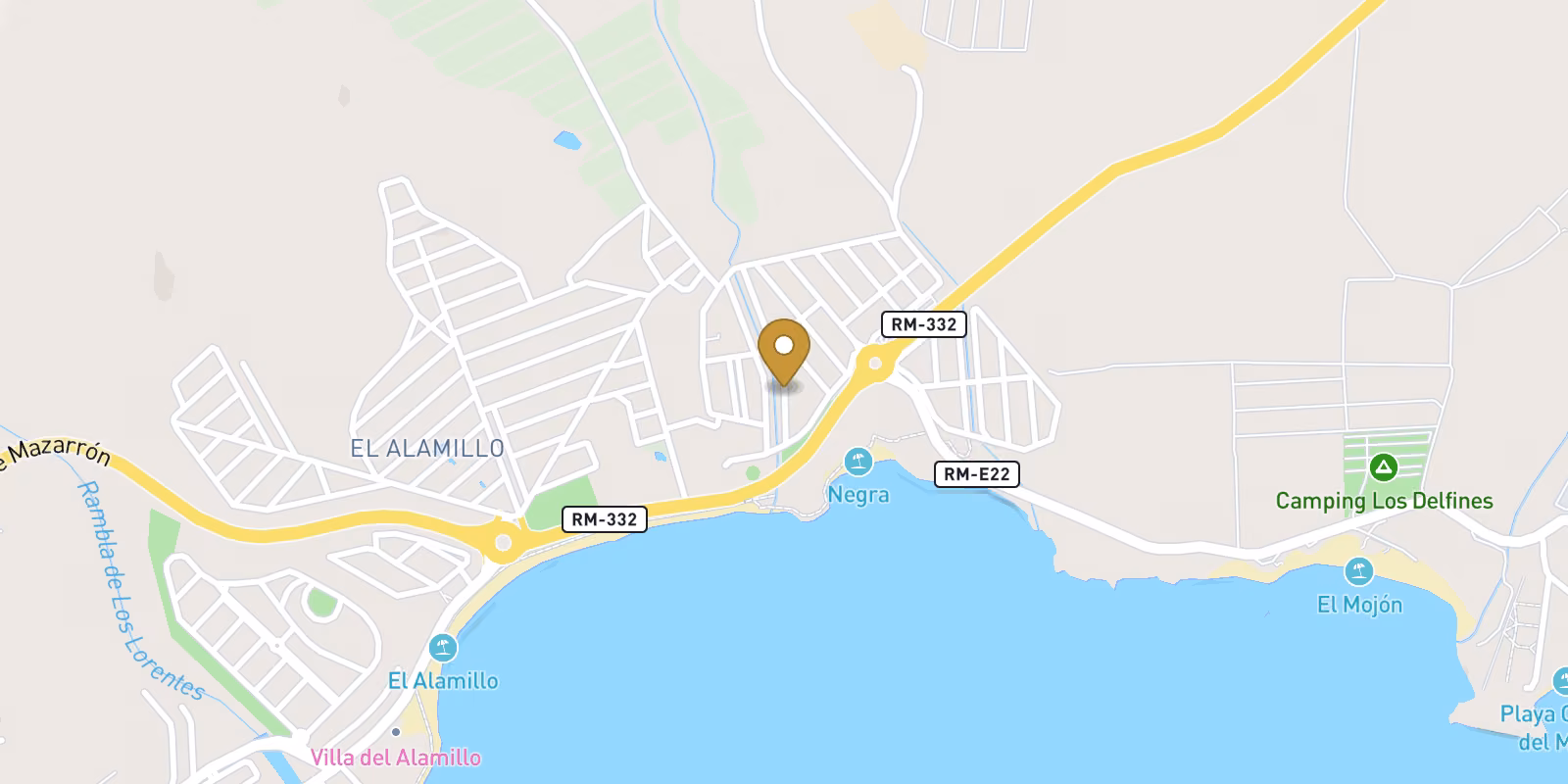 Mapa — Viviendas de nueva construcción a solo 200 metros de la playa en Puerto de Mazarrón