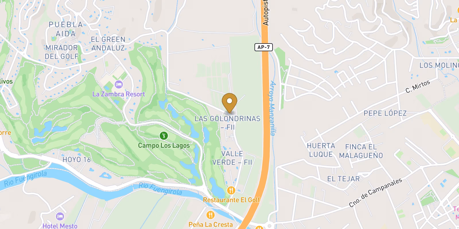 Mapa — Modernos apartamentos de nueva construcción en Mijas Golf, cerca del campo de golf y las playas