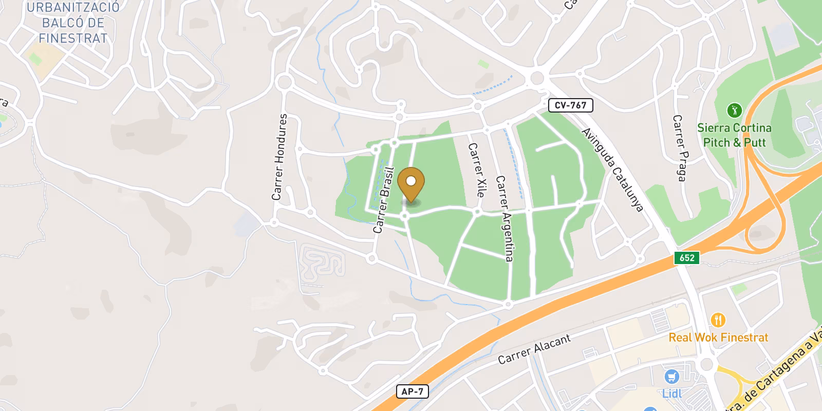 Mapa — Apartamentos en Campana Garden, Finestrat