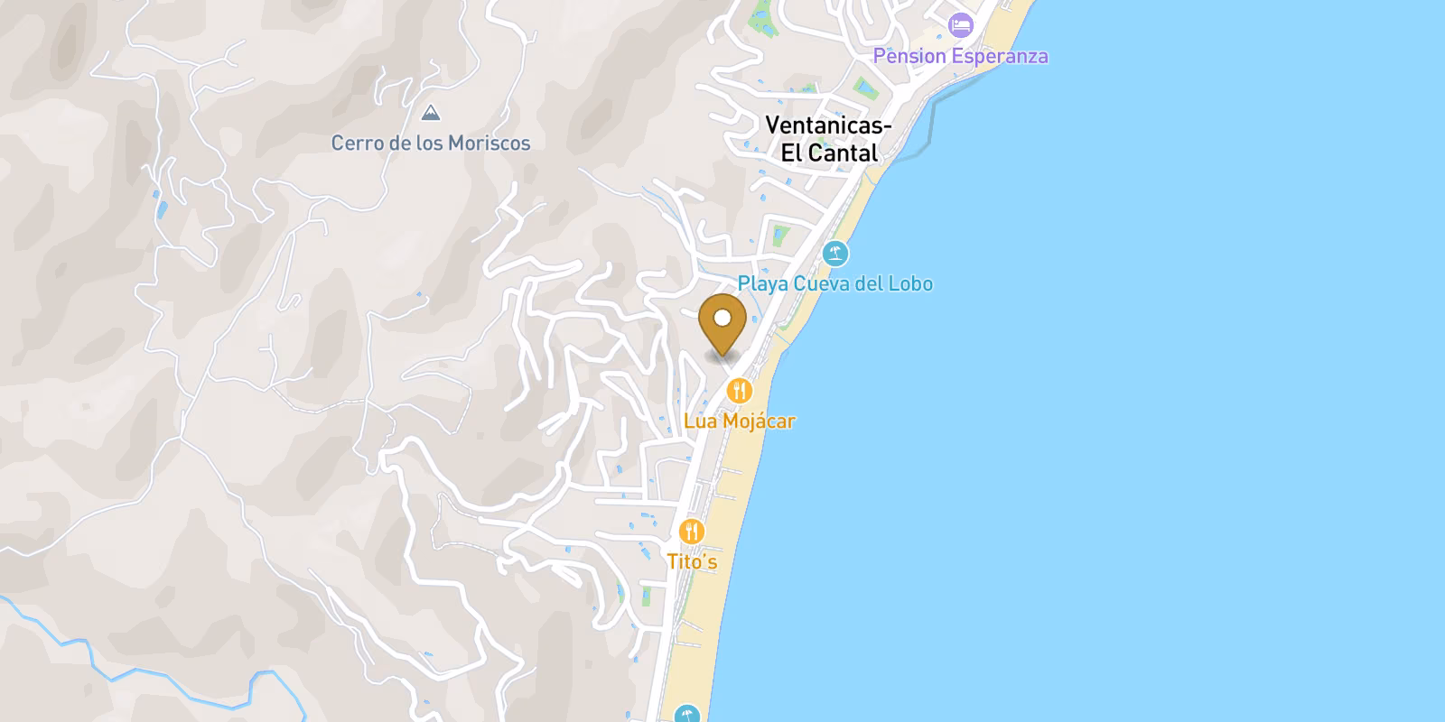 Mapa — Exclusivas viviendas de nueva construcción frente al mar en venta en Mojácar, Costa de Almería