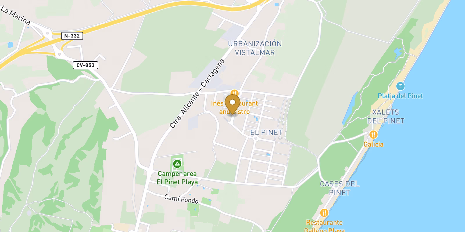 Mapa — Áticos en La Marina del Pinet, La Marina