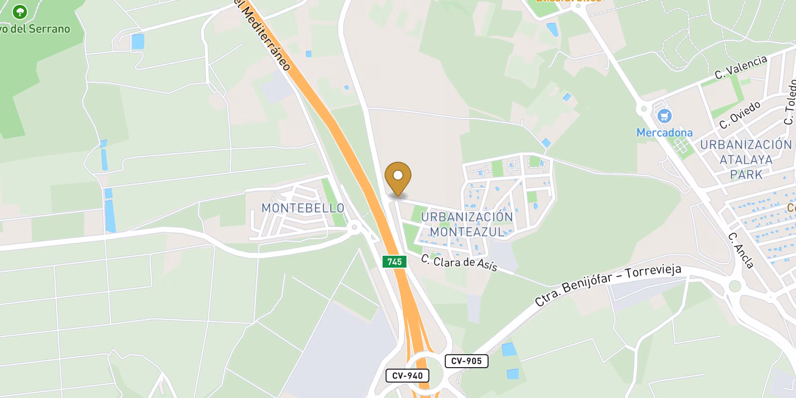 Mapa — Villa en Urb. Monteazul, Benijófar