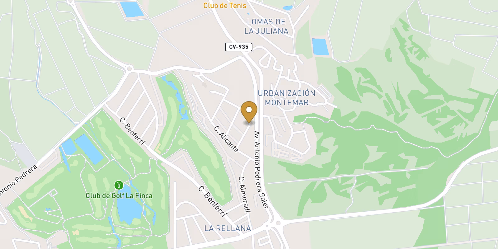 Mapa — Villa sobre plano en La Finca Golf, Algorfa