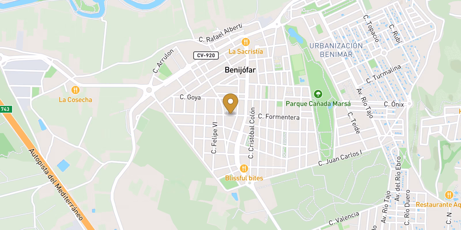 Mapa — Apartamentos nuevos en Pueblo, Benijófar