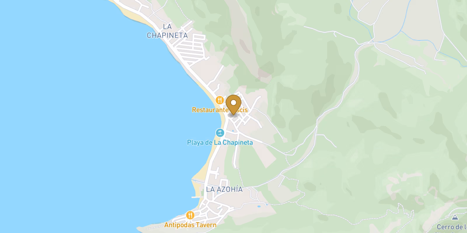 Mapa — Casas adosadas de nueva construcción a 50 m de la playa en La Azohía, Cartagena