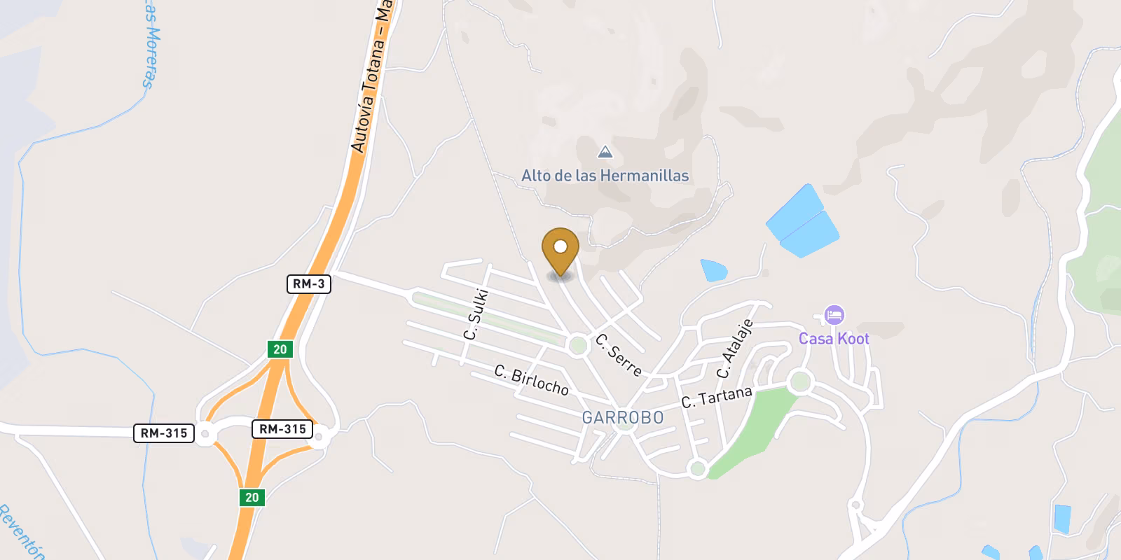 Mapa — Villas en Country Club, Mazarron