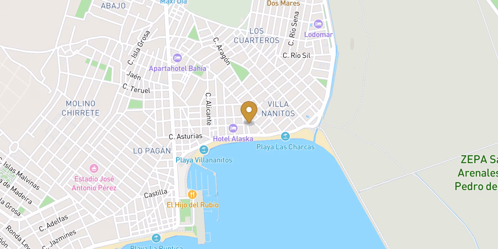 Mapa — Apartamentos de nueva construcción a solo 100 m de la playa en Lo Pagán, San Pedro del Pinatar