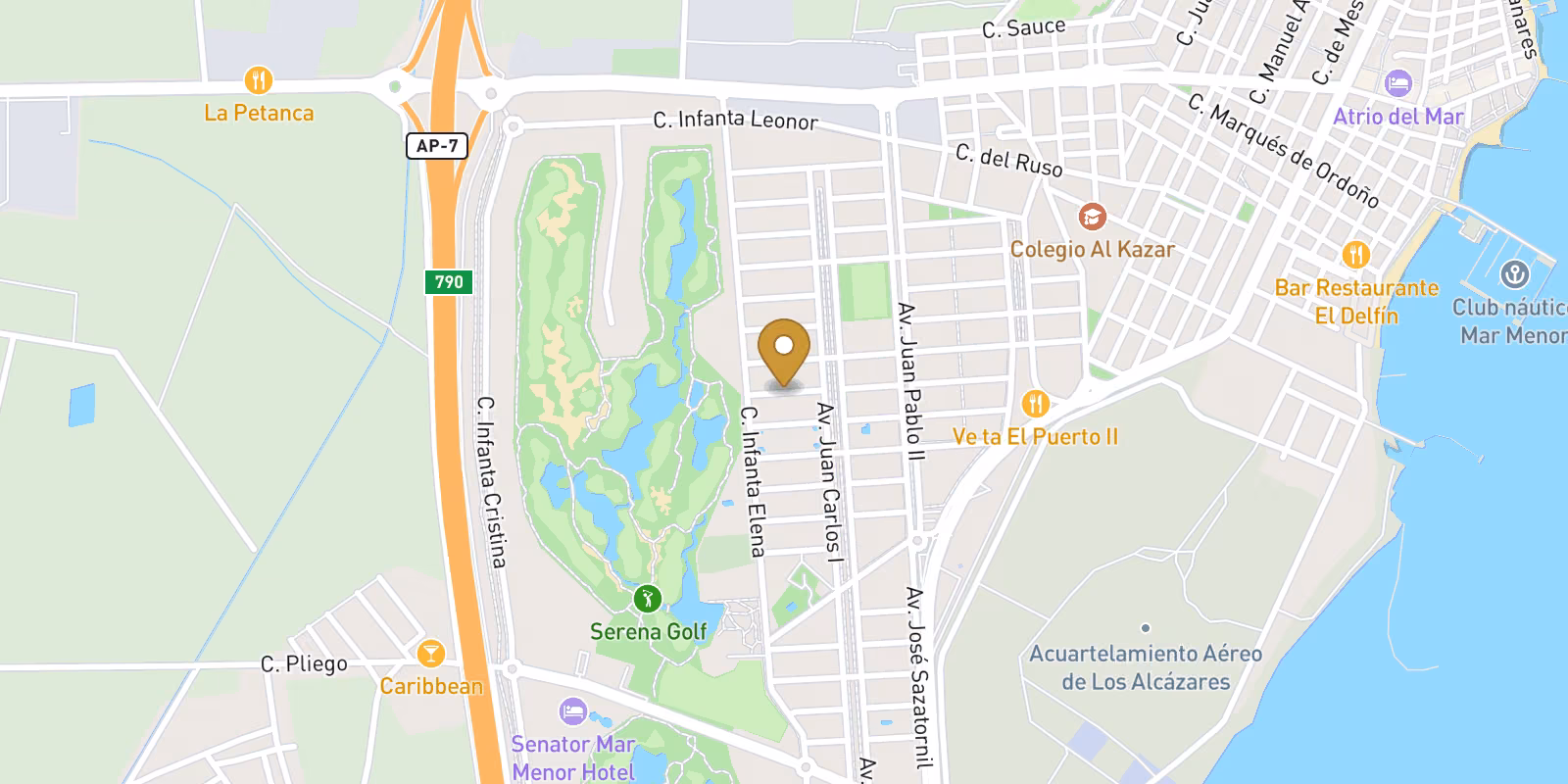 Mapa — Villas de nueva construcción cerca de Serena Golf en Los Alcázares