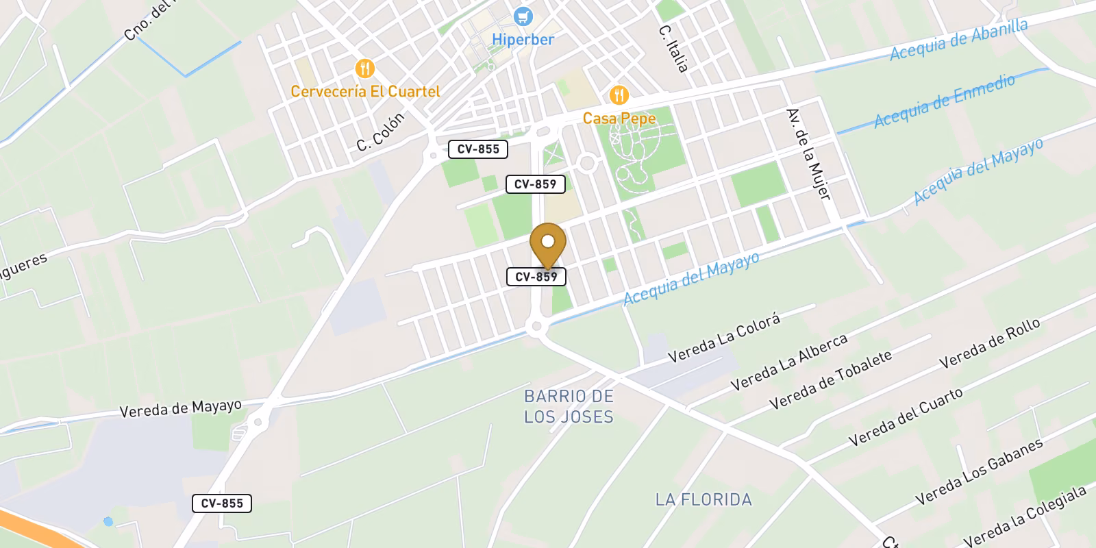 Mapa — Viviendas en Sector 3, Dolores