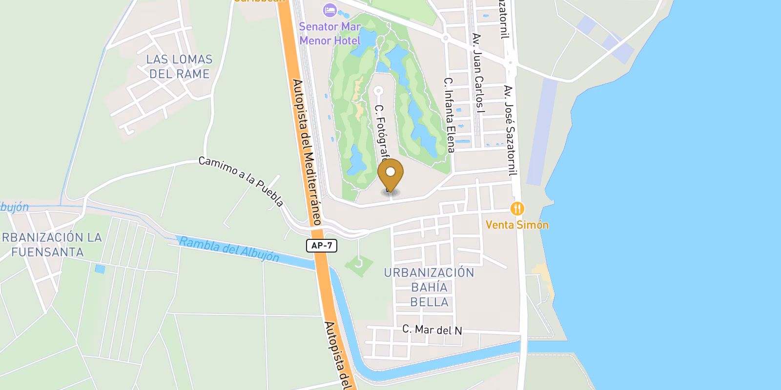 Mapa — Complejo residencial de nueva construcción cerca de Serena Golf y el Mar Menor en Los Alcázares