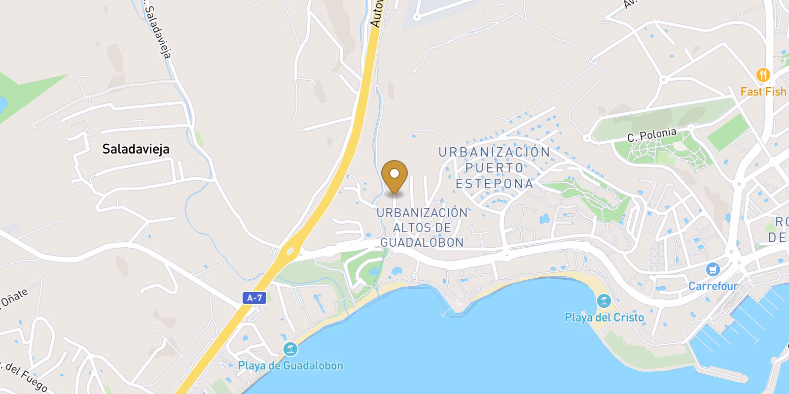 Mapa — Villas adosadas contemporáneas cerca del mar en Seghers Estepona