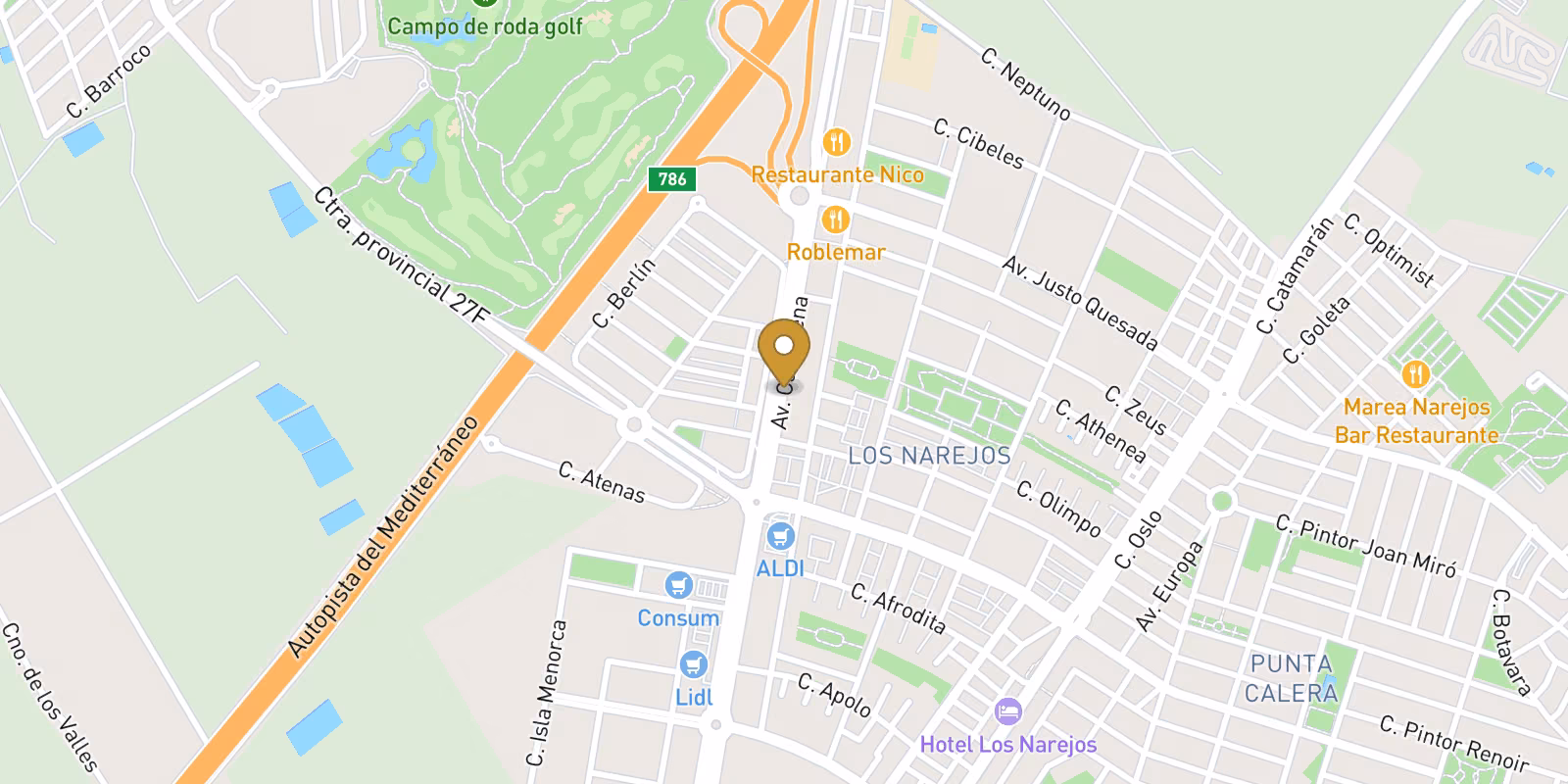 Mapa — Apartamentos con licencia turística en Los Narejos