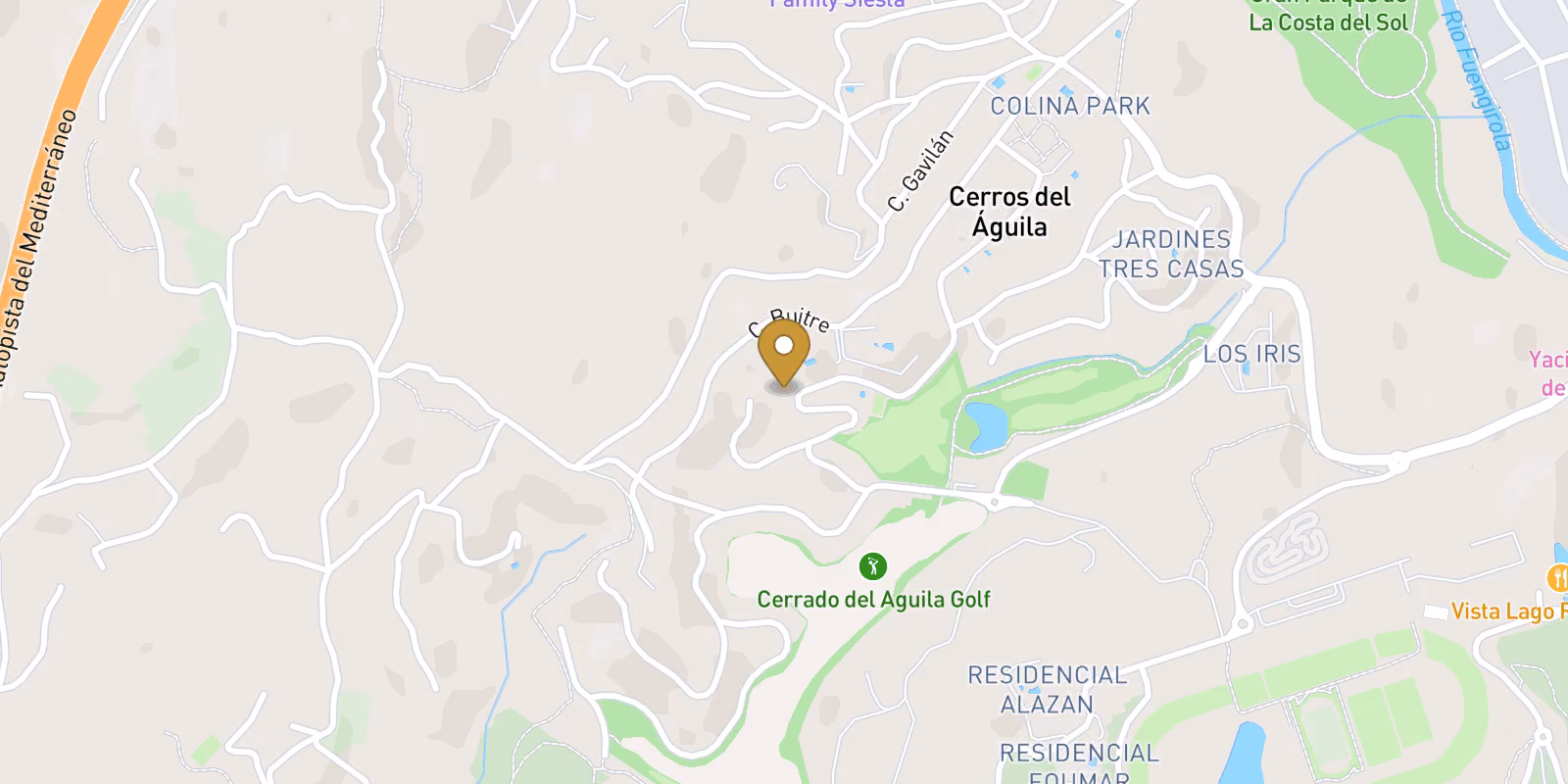 Mapa — Apartamentos de nueva construcción con vistas al mar en Las Lagunas de Mijas