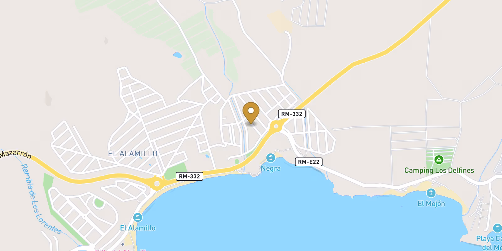 Mapa — Viviendas de nueva construcción a solo 200 metros de la playa en Puerto de Mazarrón