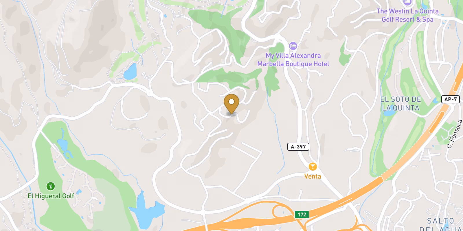 Mapa — Apartamentos boutique de nueva construcción en el Triángulo Dorado de Benahavís