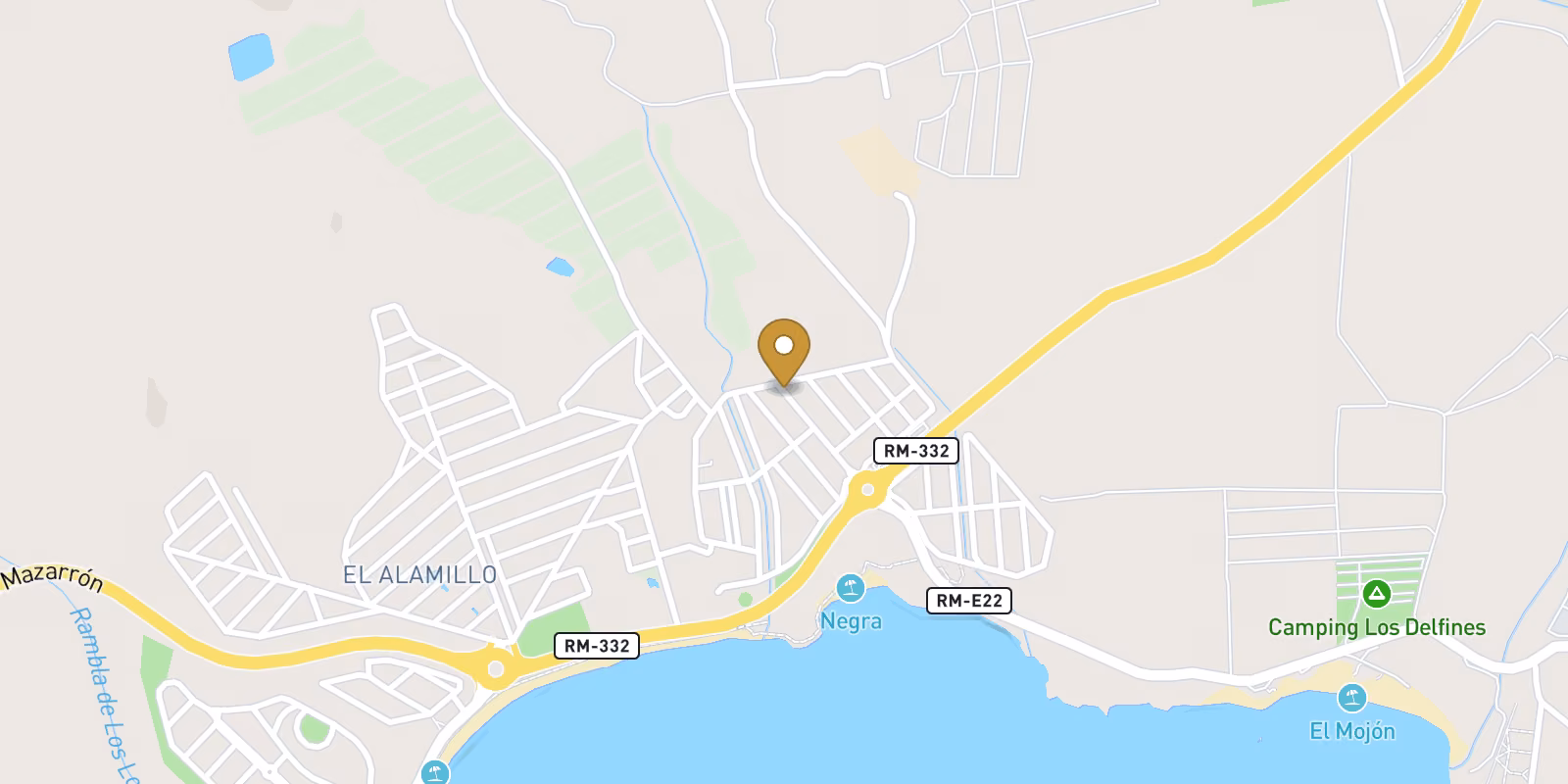 Mapa — Modernas villas adosadas con vistas al mar en Puerto de Mazarrón