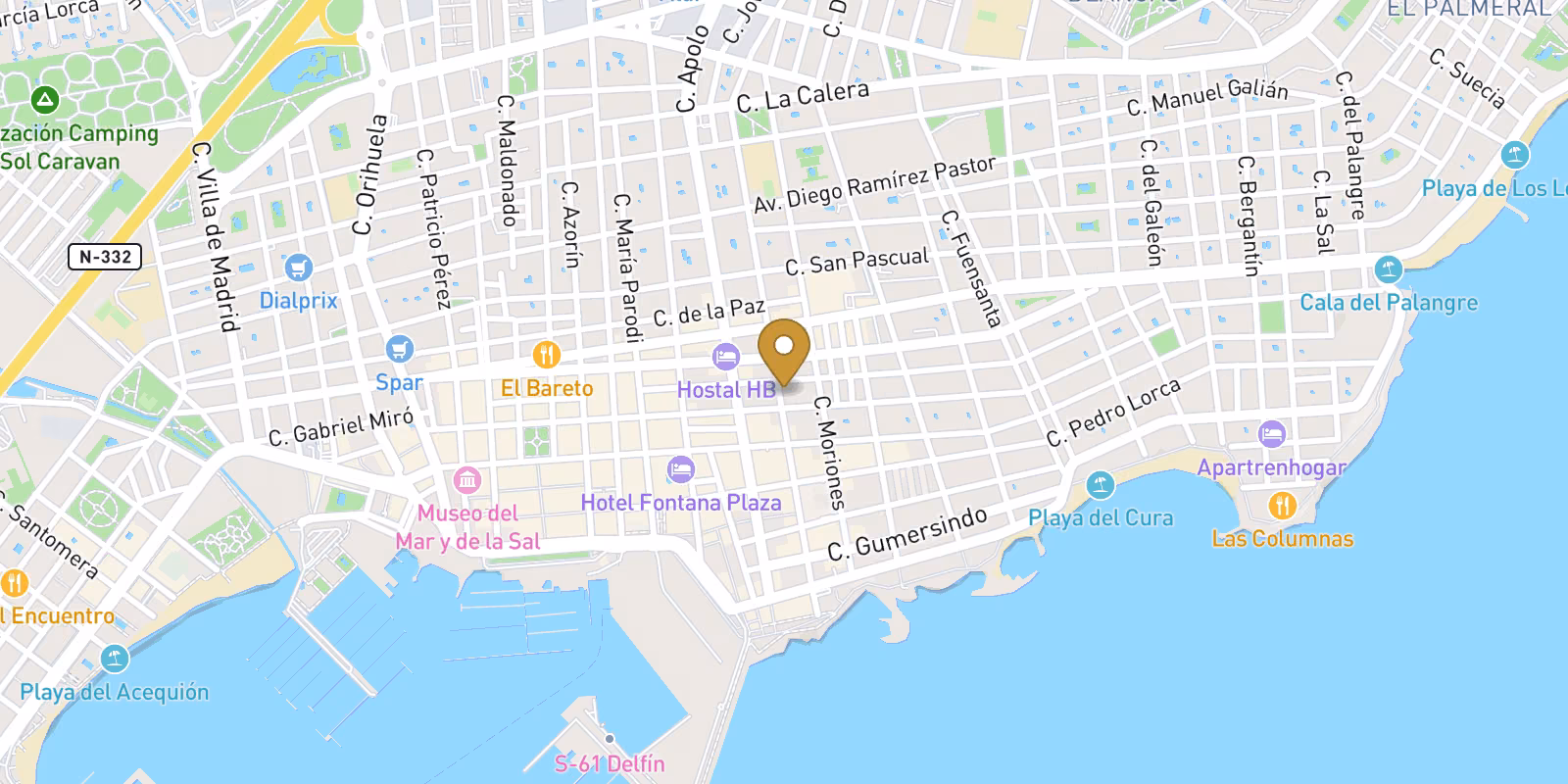 Mapa — Apartamentos de nueva construcción en Torrevieja A solo 600 m de la Playa del Cura