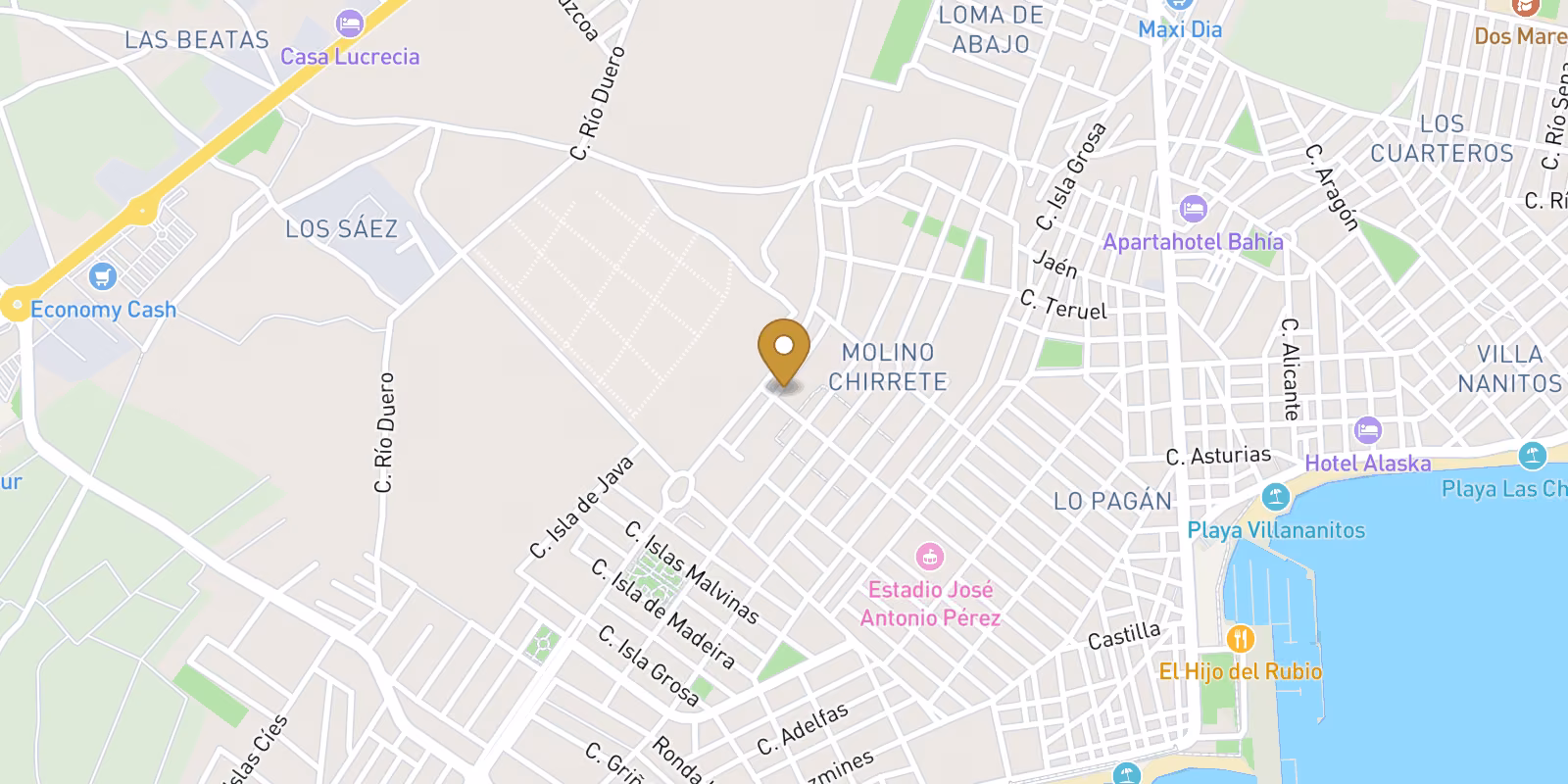Mapa — Apartamentos de nueva construcción con licencia turística cerca de la playa en Lo Pagán, San Pedro del Pinatar