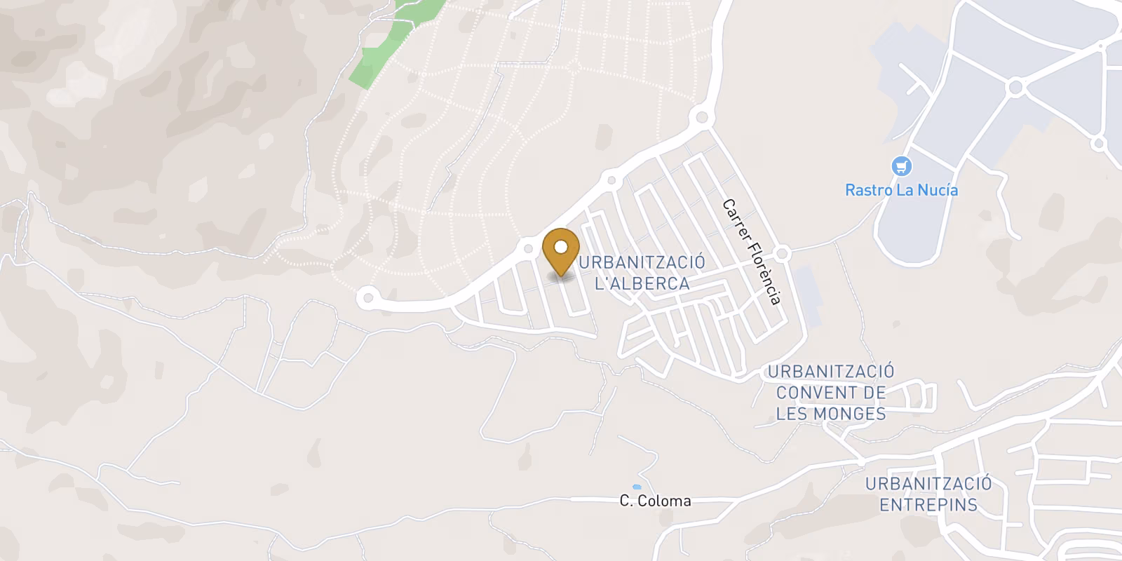 Mapa — Villa llave en mano en La Alberca, Polop