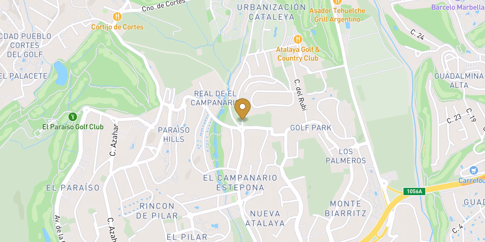 Mapa — Apartamentos de lujo de nueva construcción en El Campanario-Estepona, cerca del golf y la playa