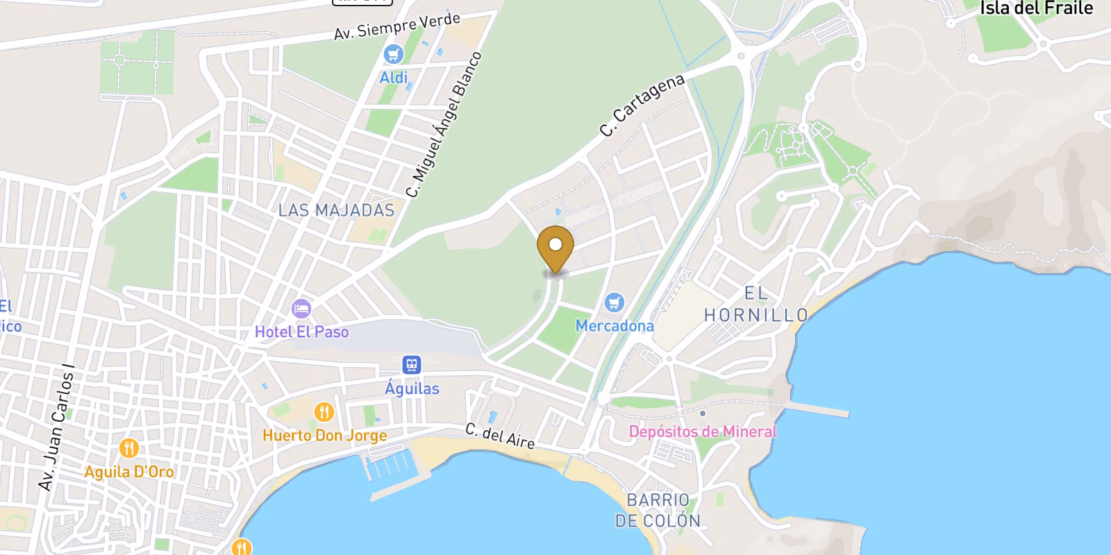 Mapa — Villas independientes de nueva construcción en venta en Águilas, Murcia, a solo 500 m de la playa