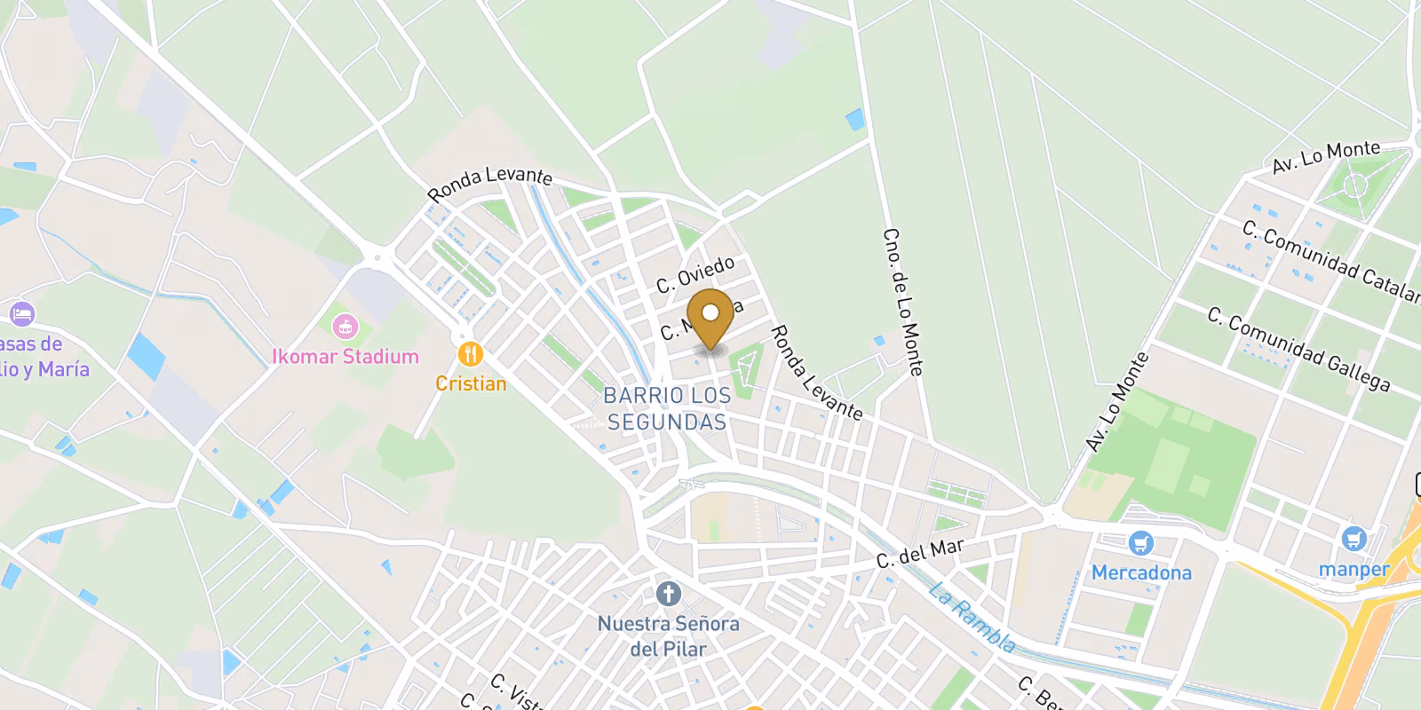 Mapa — Bungalows de nueva construcción en venta en Pilar de la Horadada, a 3 km de la playa