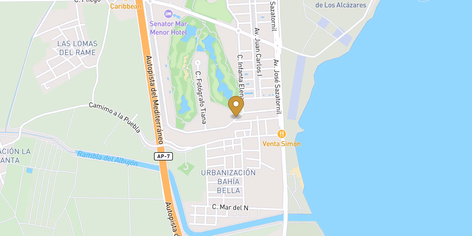 Mapa — Apartamentos de nueva construcción en La Serena Golf-Los Alcázares, cerca de la playa