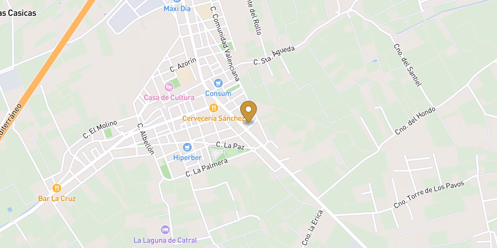 Mapa — Apartamentos de nueva construcción en venta en Catral, Alicante, con piscina en la azotea