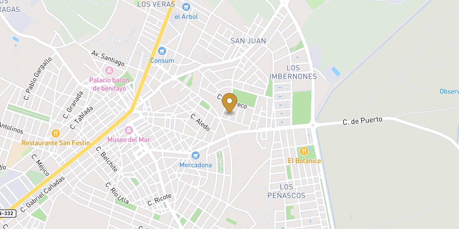 Mapa — Modernos bungalows de nueva construcción en venta en San Pedro del Pinatar, cerca de la playa