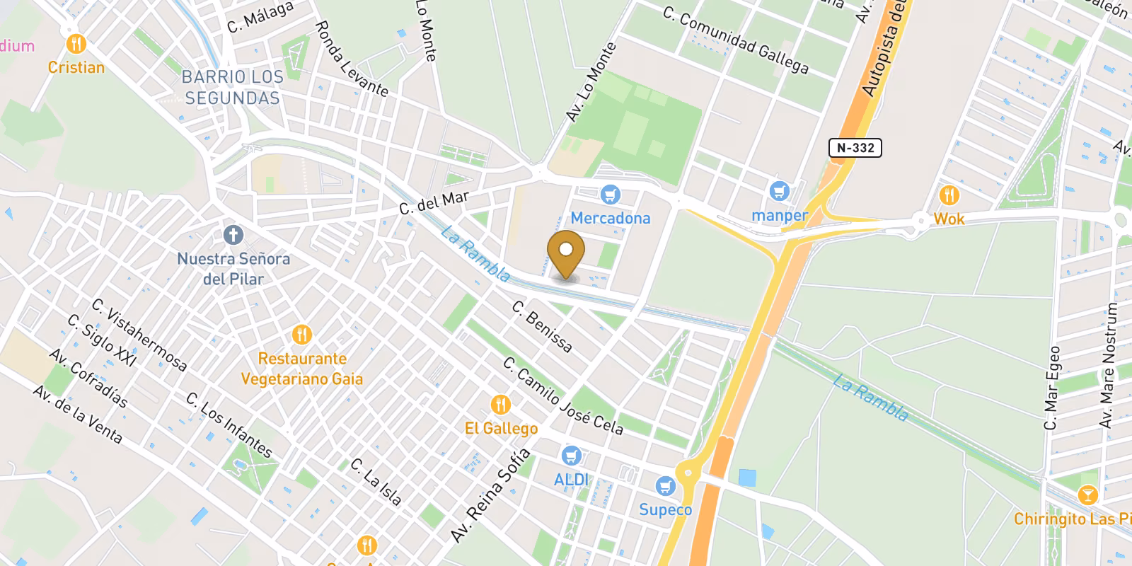 Mapa — Villa en Pueblo, Pilar de la Horadada