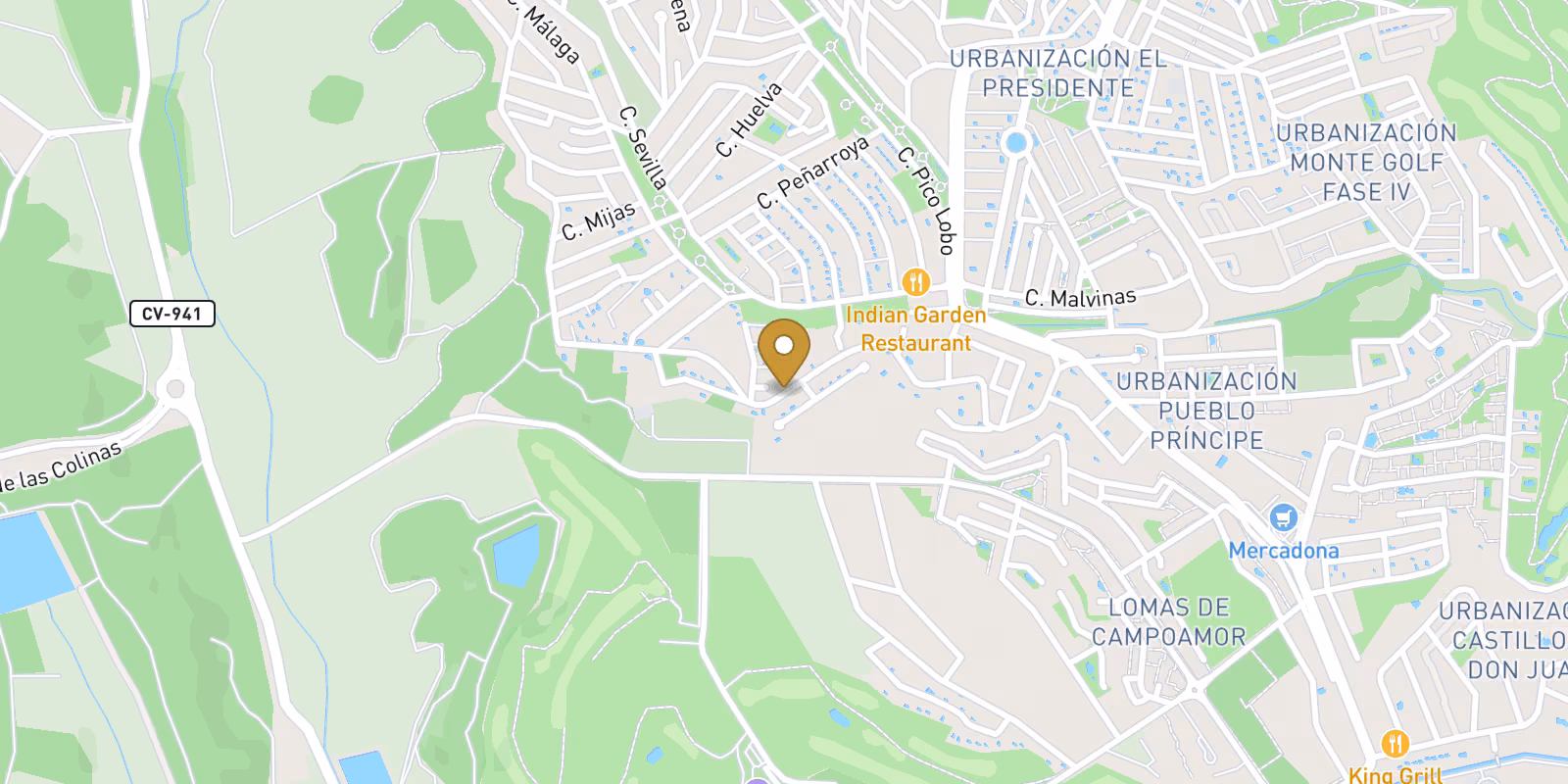 Mapa — Pareado en Las Filipinas, Orihuela Costa