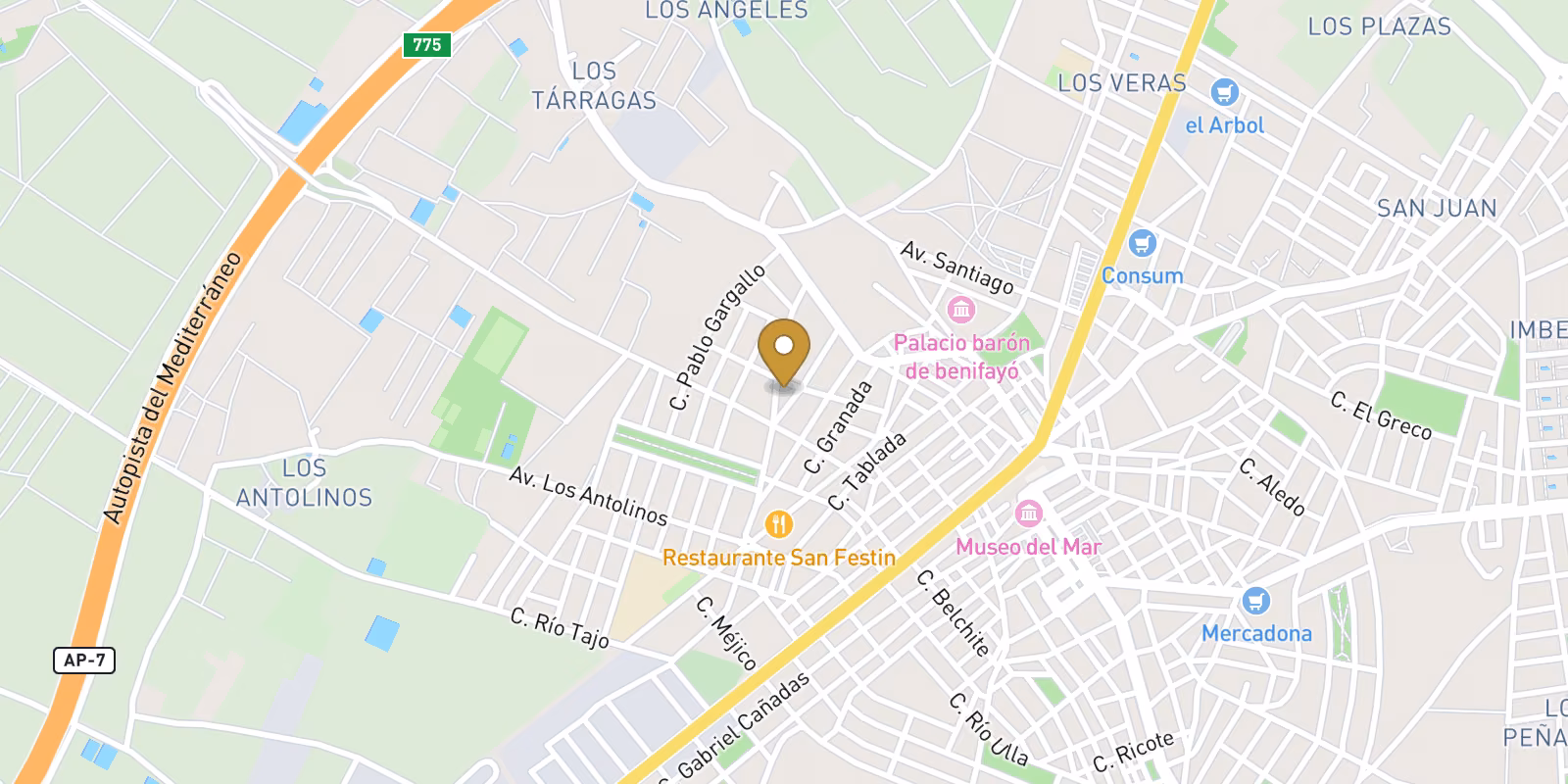 Mapa — Apartamentos modernos con piscina comunitaria cerca de la playa en San Pedro del Pinatar