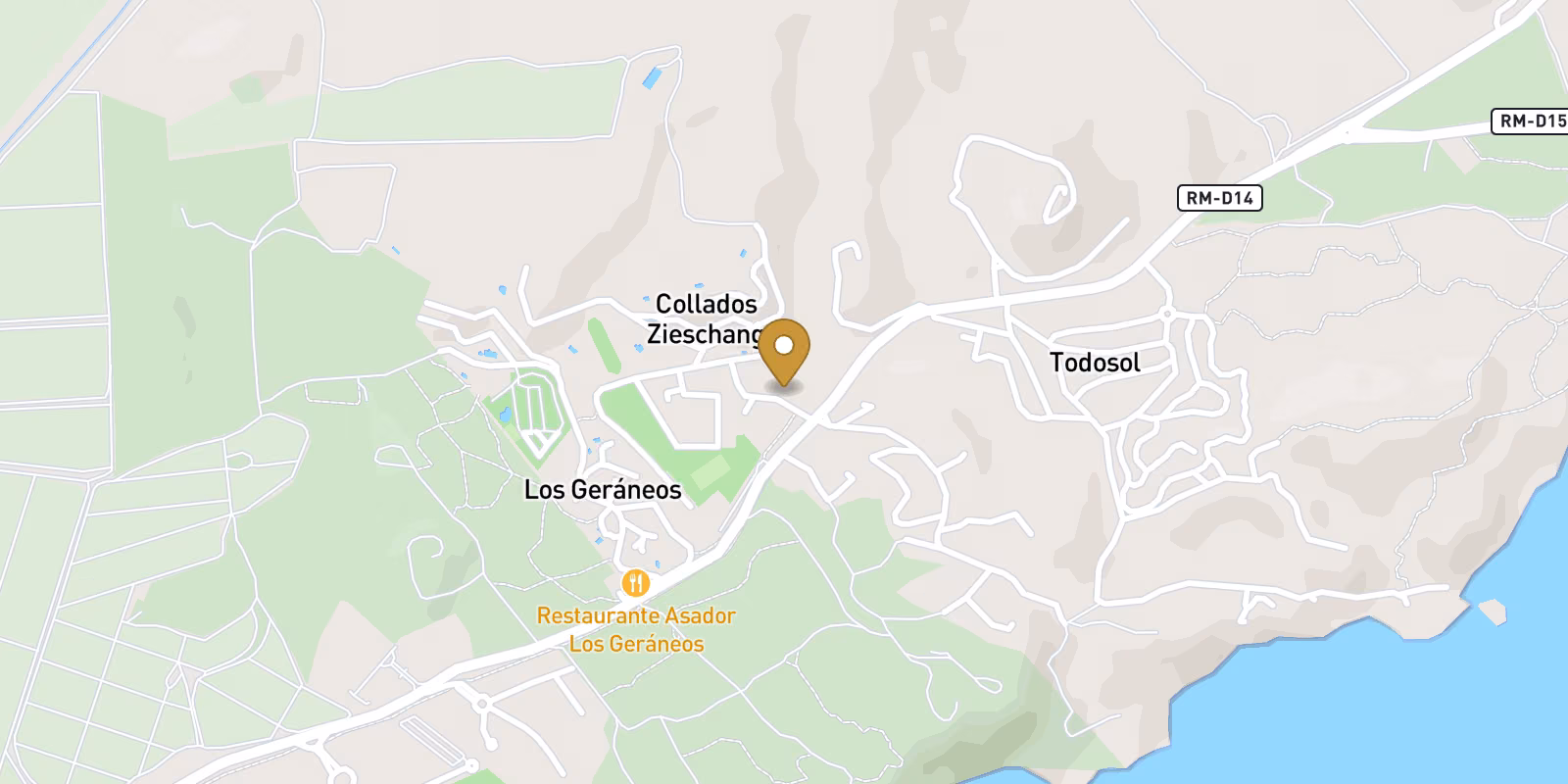 Mapa — Apartamentos turísticos para inversión cerca de la playa en Águilas (Murcia)