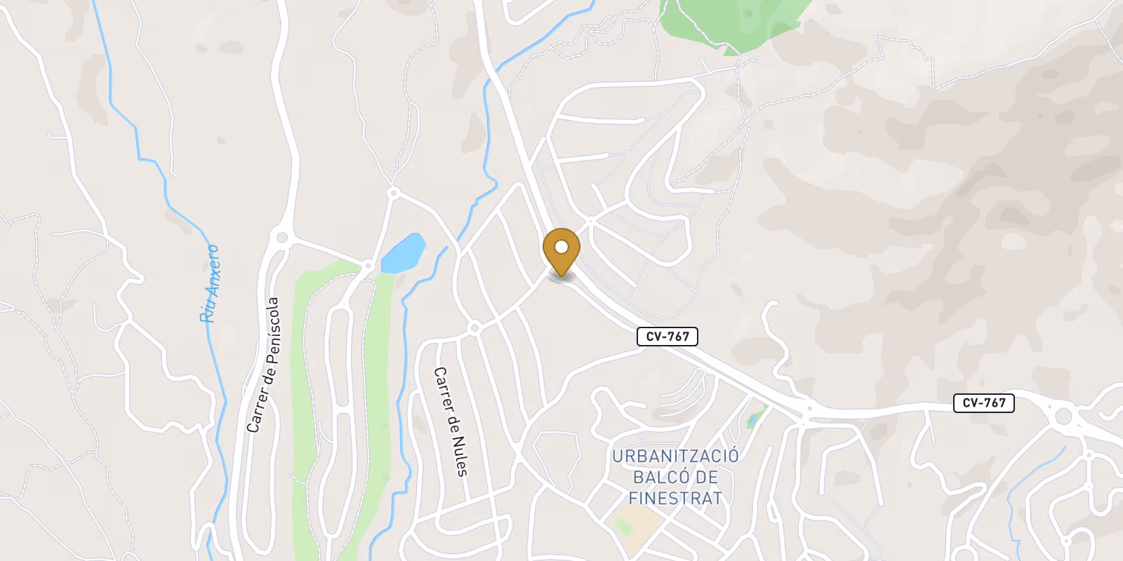 Mapa — Apartamentos de nueva construcción con licencia turística en Finestrat: oportunidad de inversión cerca del campo de golf y de Benidorm