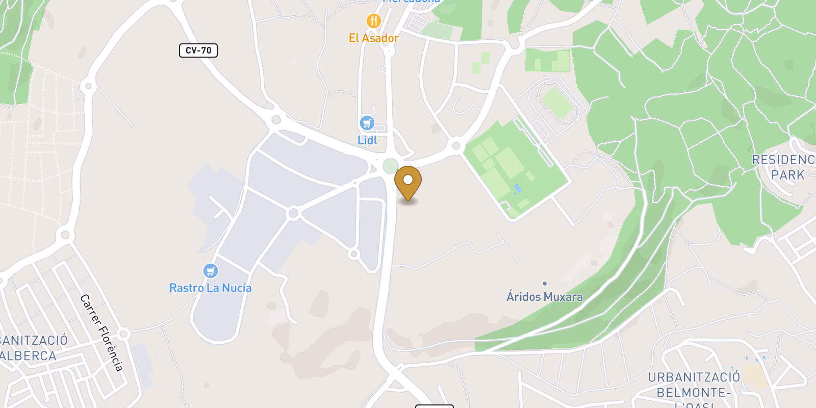 Mapa — Áticos en Ciudad del Deporte, la Nucia