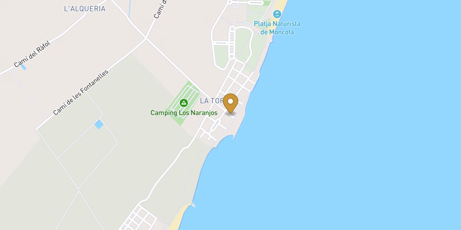 Mapa — Villas adosadas de nueva construcción frente al mar en Moncofa con vistas al mar