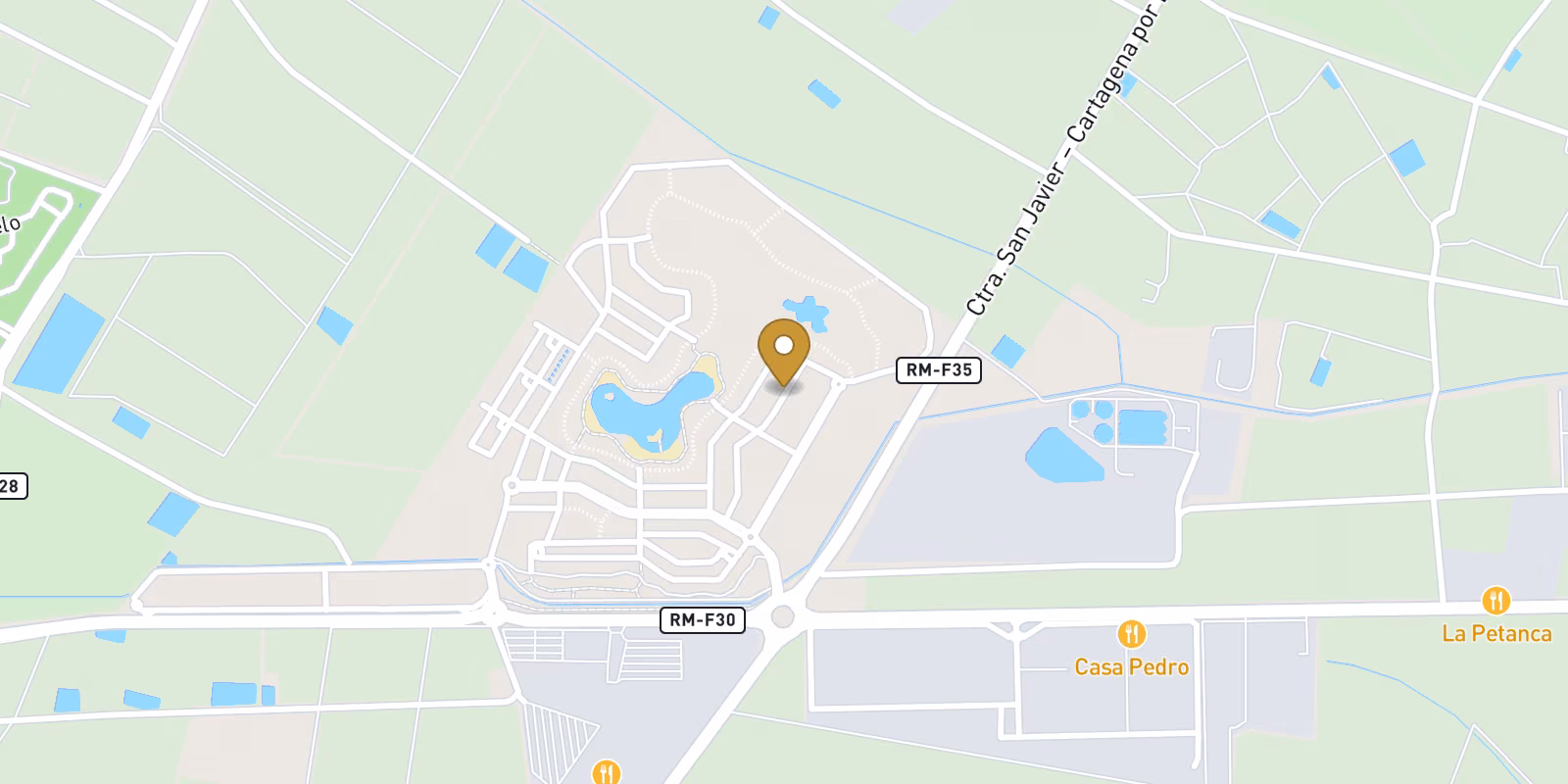 Mapa — Apartamentos de lujo de nueva construcción en venta en el complejo Santa Rosalia Lake and Life Resort, en Murcia
