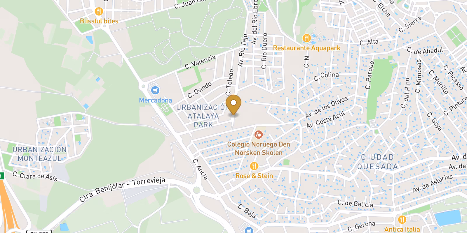 Mapa — Villas de nueva construcción en venta en Benijófar, cerca de Ciudad Quesada