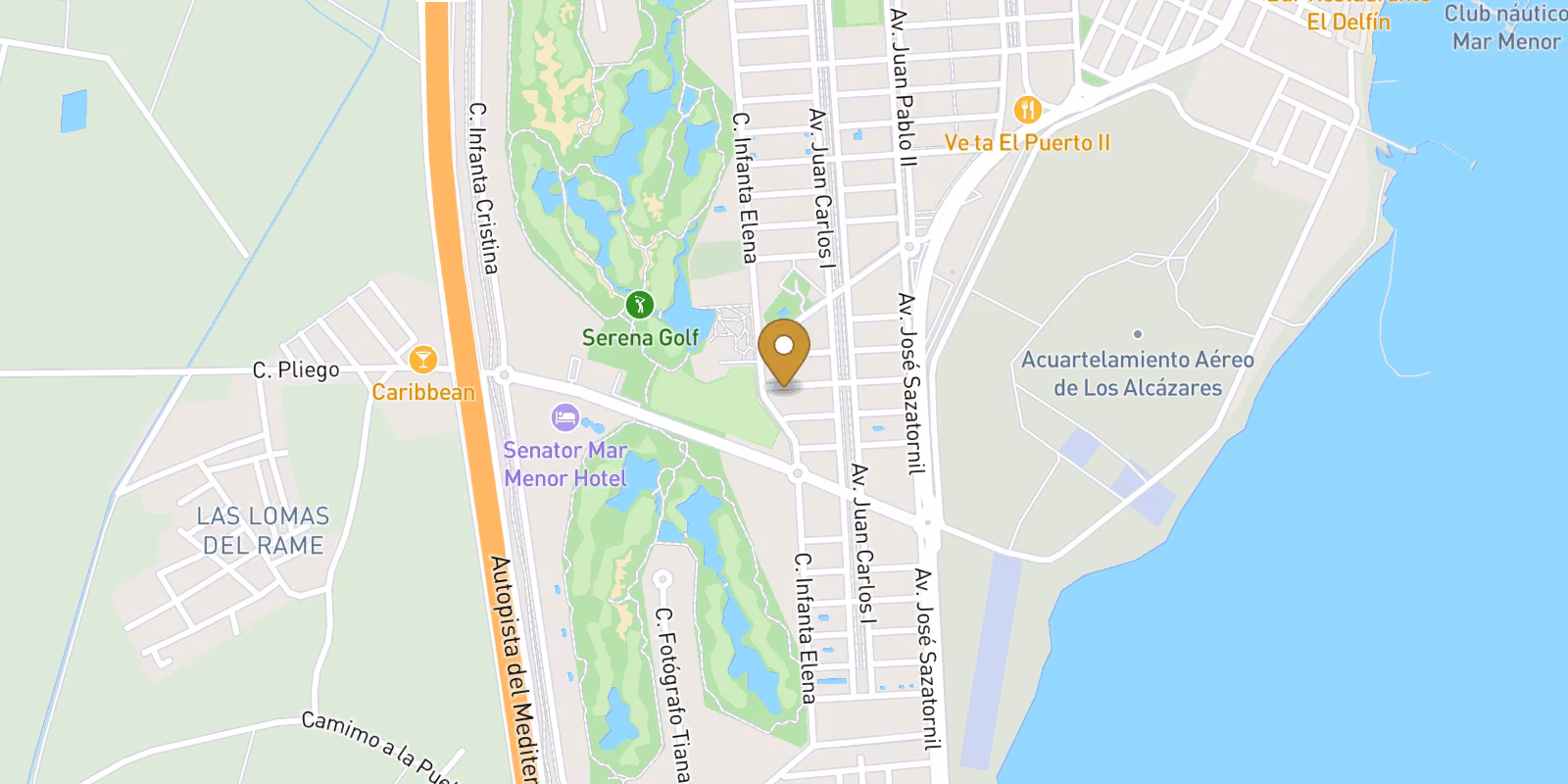 Mapa — Exclusivas villas de nueva construcción con piscina privada cerca de la playa en Los Alcázares