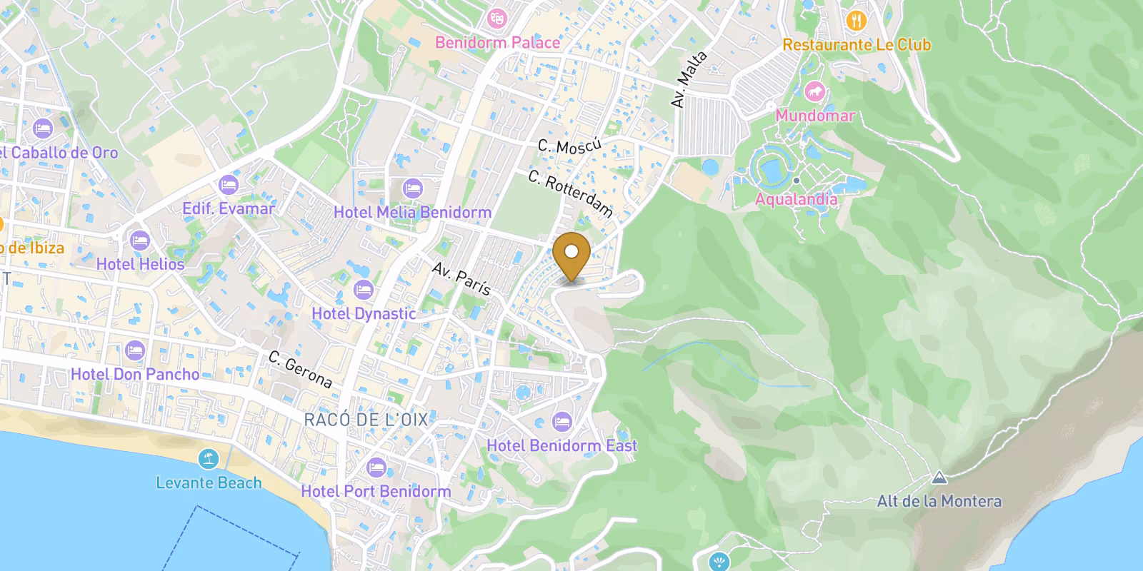 Mapa — Villas en Rincón de Loix, Benidorm desde 1,08 M€